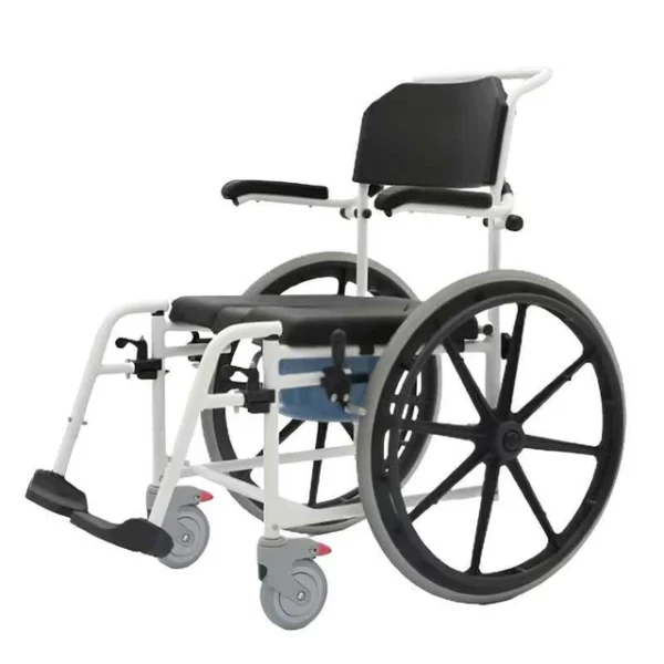Self-propelled shower chair with toilet rental